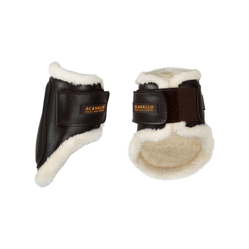Jumping fetlock boots faux sheepskin & hook-and-loop closure BN 1