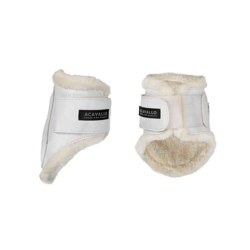 Jumping fetlock boots faux sheepskin & hook-and-loop closure WH 1