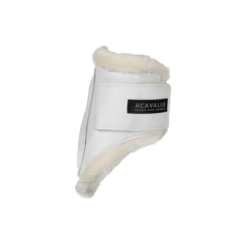 Jumping fetlock boots faux sheepskin & hook-and-loop closure WH 2