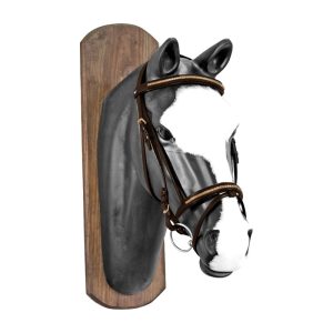 DERBY BRIDLE WITH GOLD CLINCHER AND RUBBER REINS
