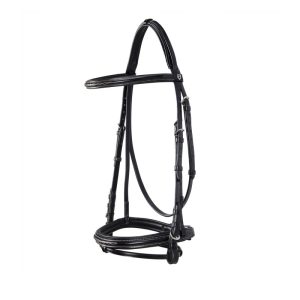 Leather English bridle with embroideries