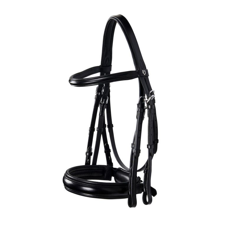 Leather dressage bridle without reins
