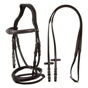 Bridle in soft stitched leather