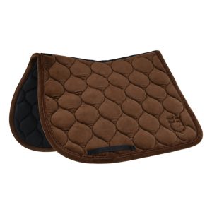 Suede-effect jumping saddle pad with rhinestones