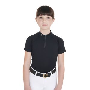 Kids' slim fit training polo shirt high performance