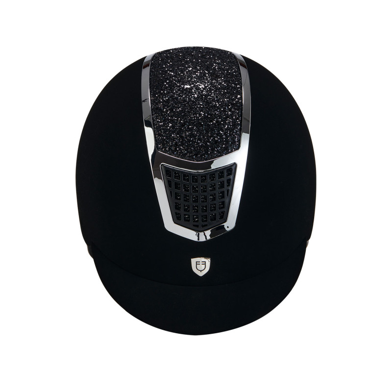 Ultra-light velvet helmet with rhinestones 3