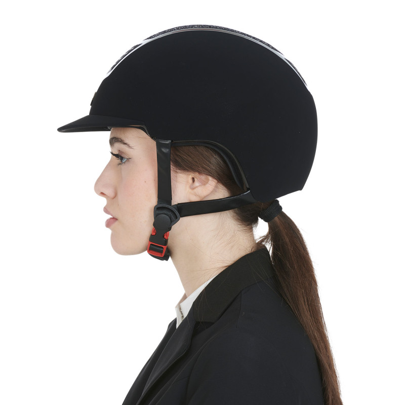 Ultra-light velvet helmet with rhinestones 5