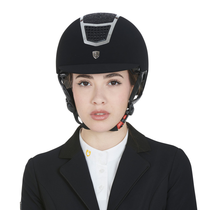 Ultra-light velvet helmet with rhinestones 6
