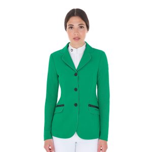 Women's competition jacket three buttons perforated fabric