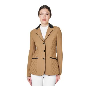 Women's monogram competition jacket in velvet-effect fabric
