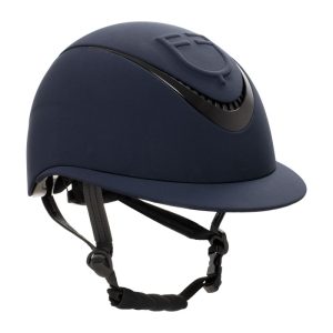 Women's helmet with wide visor and embossed logo homologation EN 1384-2023