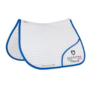 Jumping saddle pad with embroidered logo Equestro X FISE