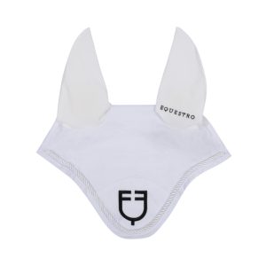 Fly veil in cotton with central logo